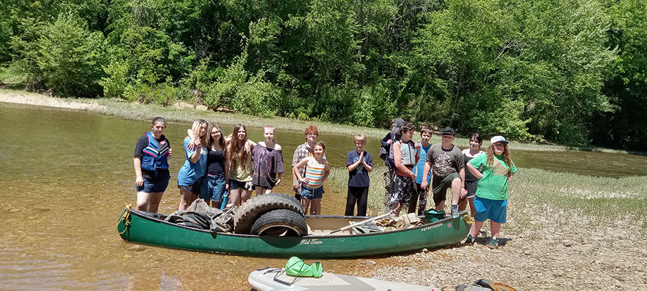 Clear Springs Middle Schoolers on the River