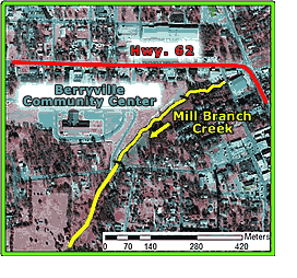 Mill Branch Creek Watershed Map